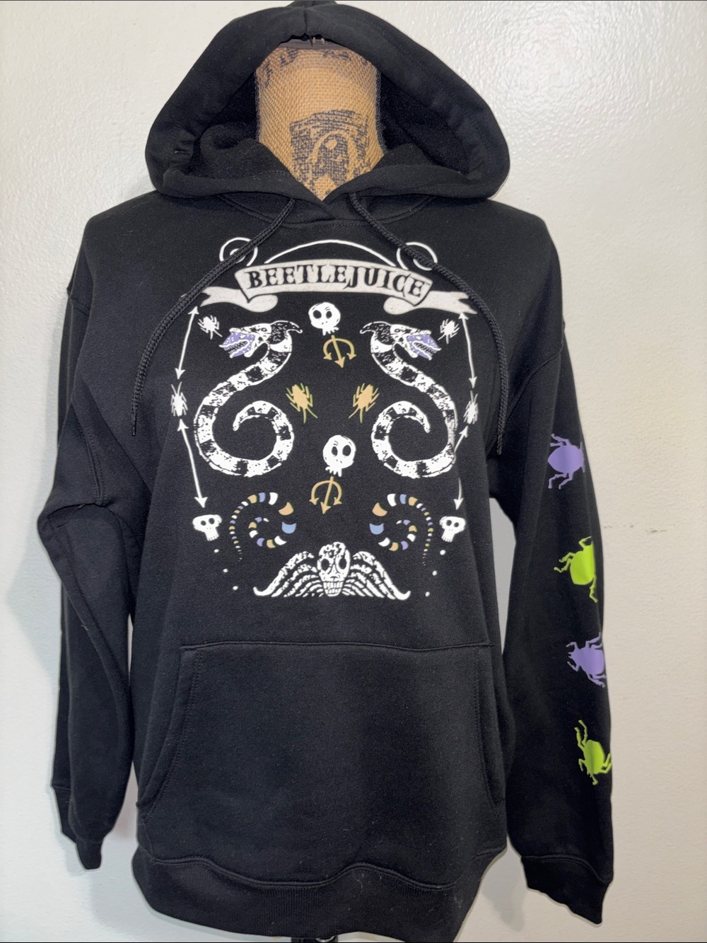 Beetlejuice Graphic Crewneck Hoodie - Black